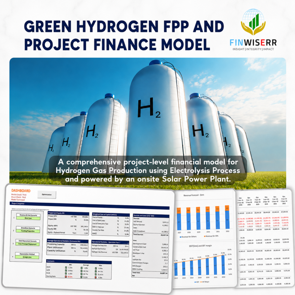 Green hydrogen financial model in Excel