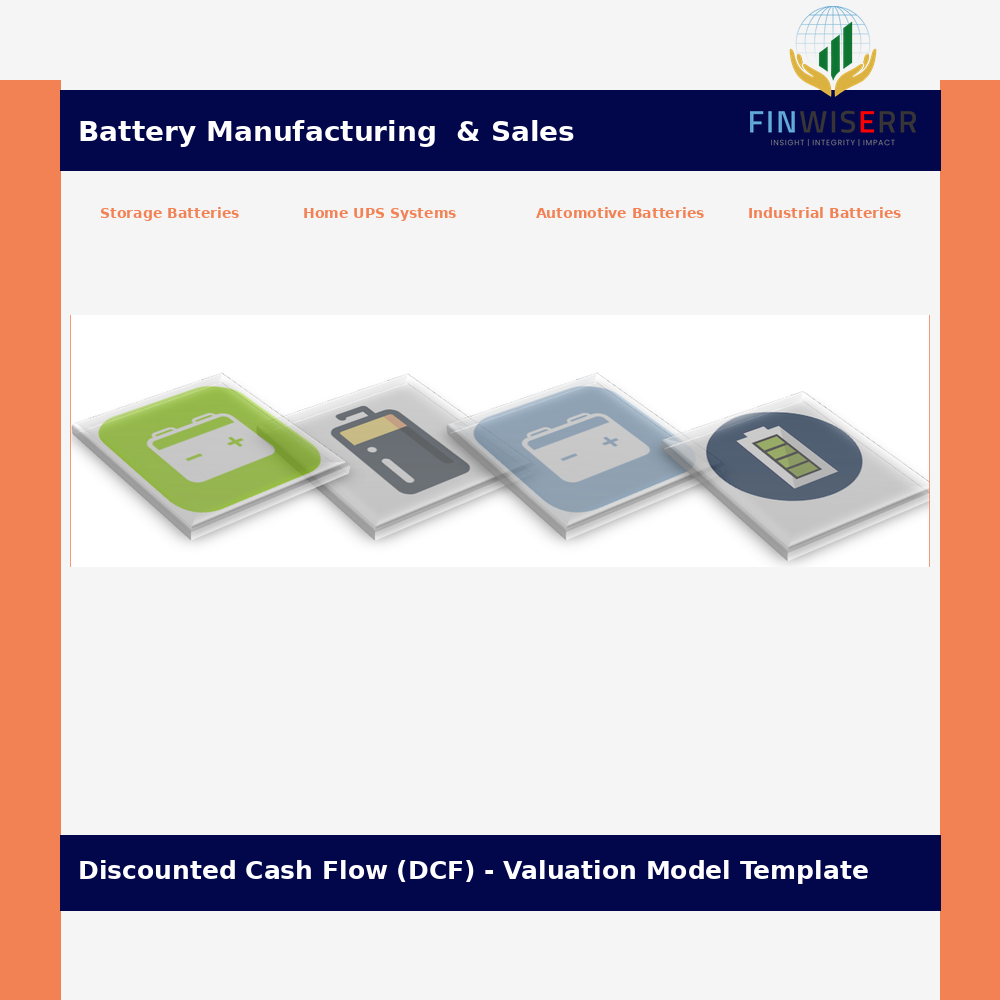 Battery Manufacturing Financial Model – DCF Valuation in Excel