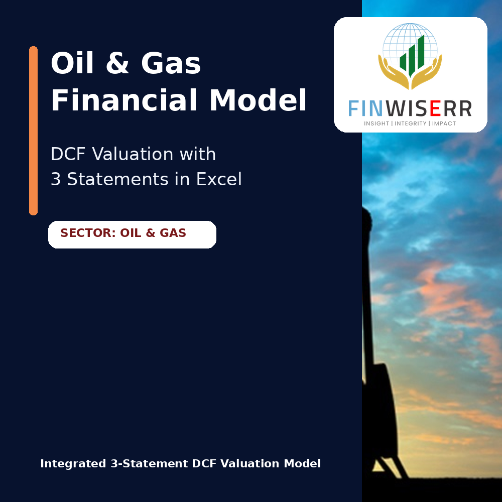 Oil & Gas Downstream Financial Model – DCF Valuation in Excel