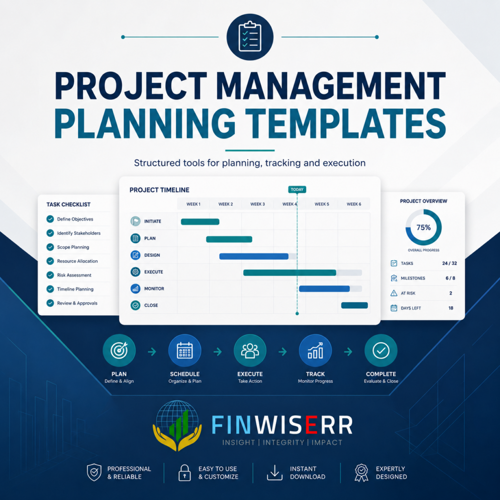 Project management planning templates in Word