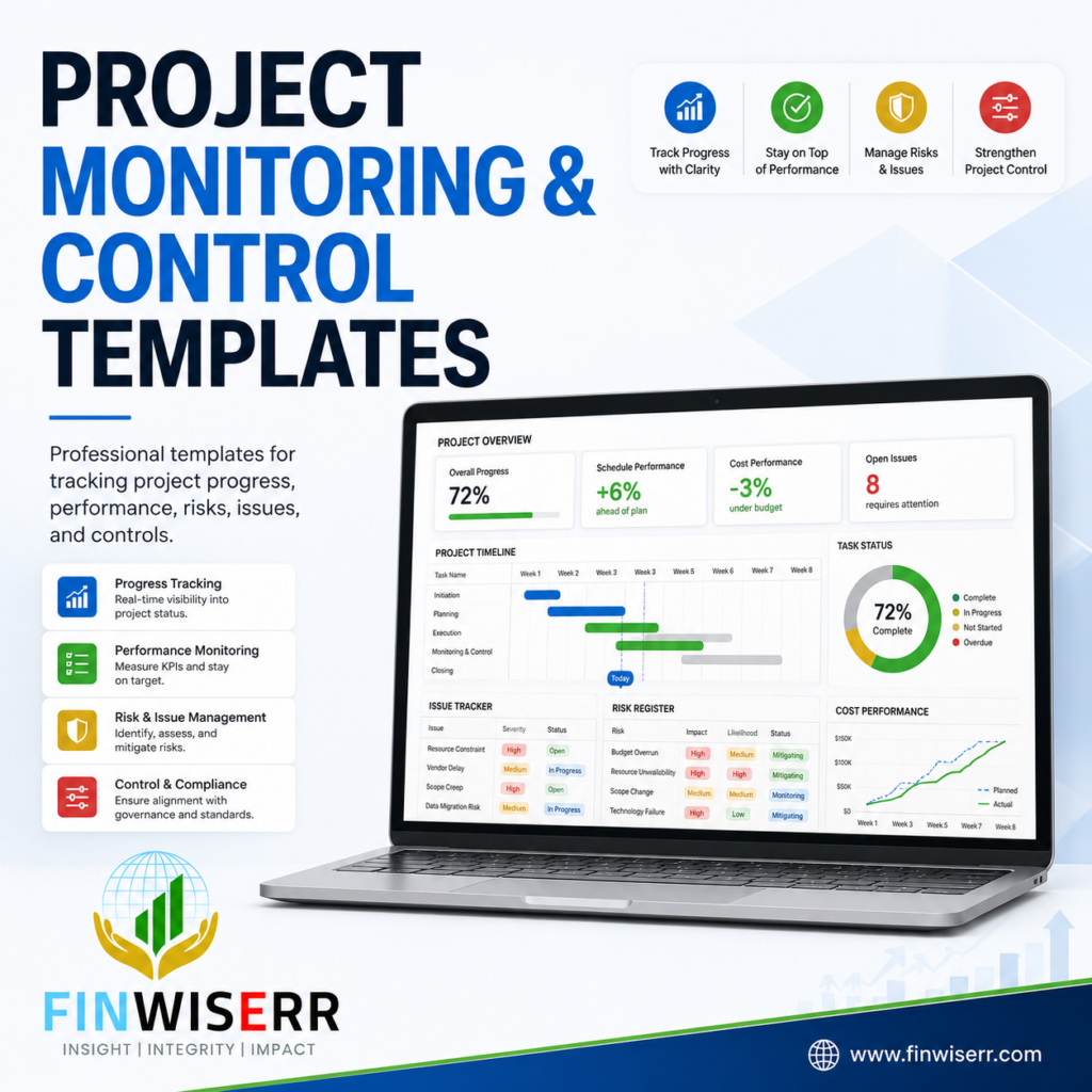 Project monitoring and control templates in Word