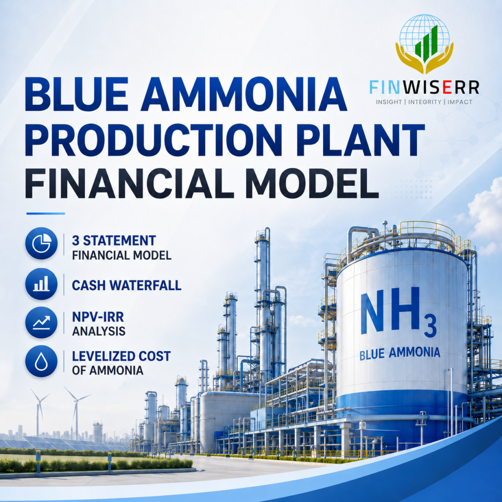 Blue ammonia financial model in Excel