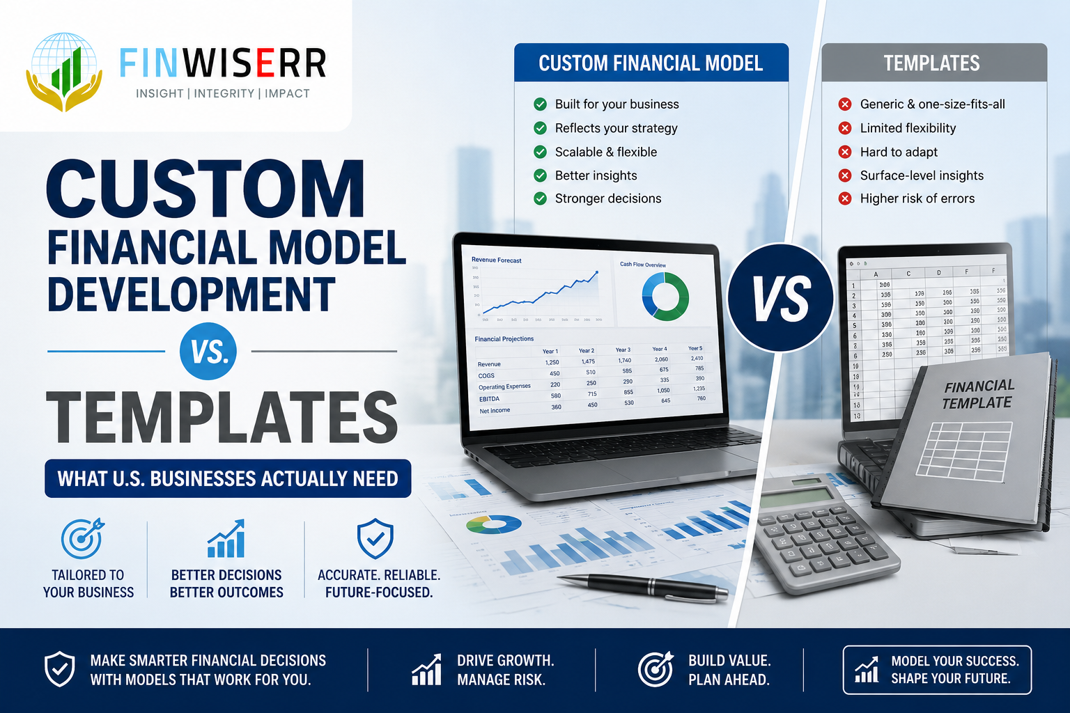 Financial modeling services; financial model audit; project finance modeling; financial feasibility study; business valuation; contact page.