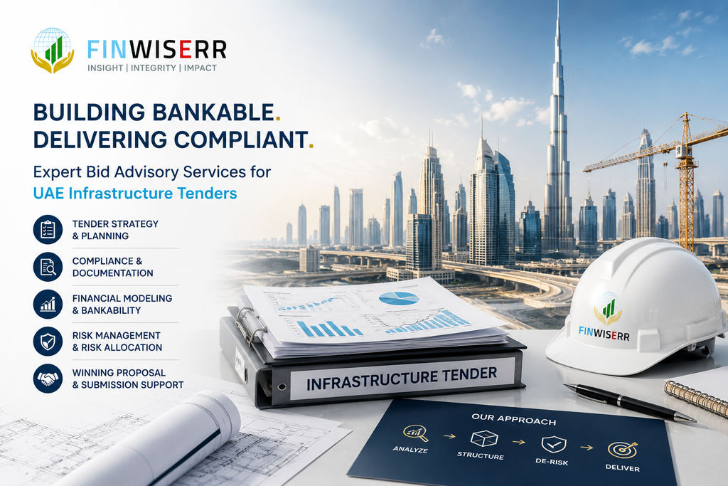 Finwiserr bid advisory services UAE guide for compliant and bankable infrastructure tenders.
